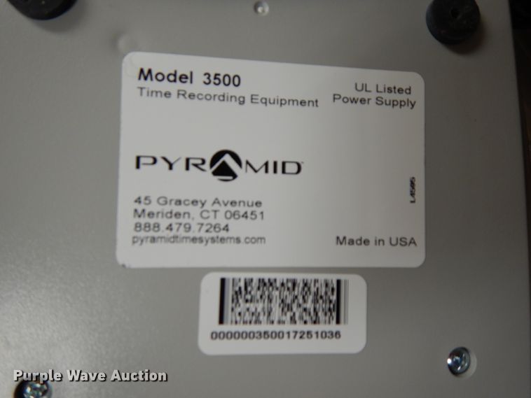 image for item H1763 (2) Pyramid 3500 time clocks/document stamps