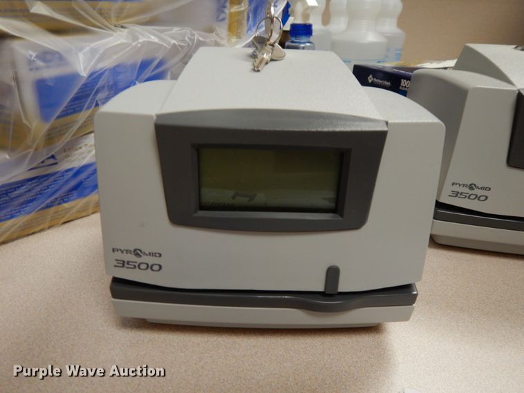 image for item H1763 (2) Pyramid 3500 time clocks/document stamps