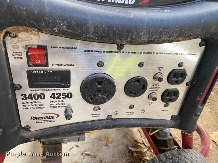 image for item HA9707 2016 Powermate MP0143400 generator