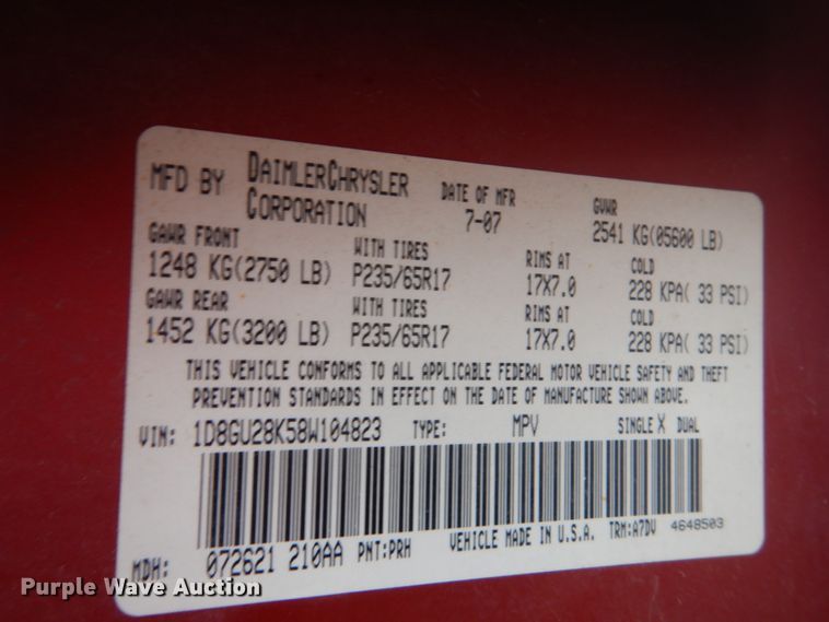 image for item HS9401 2008 Dodge Nitro  SUV