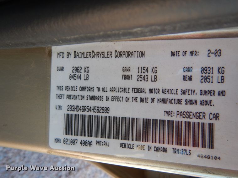 image for item HS9453 2004 Dodge Intrepid