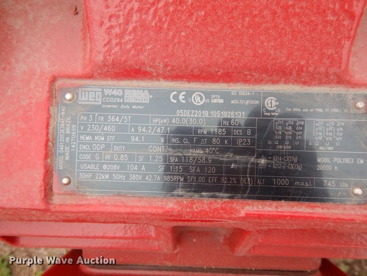 image for item DF6692 WEG 040120T3E364T-W40  electric motor