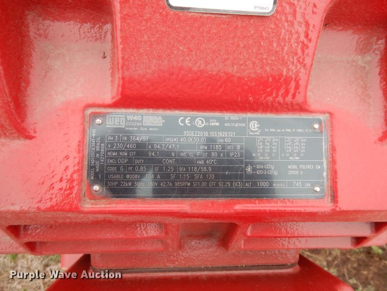 image for item DF6692 WEG 040120T3E364T-W40  electric motor