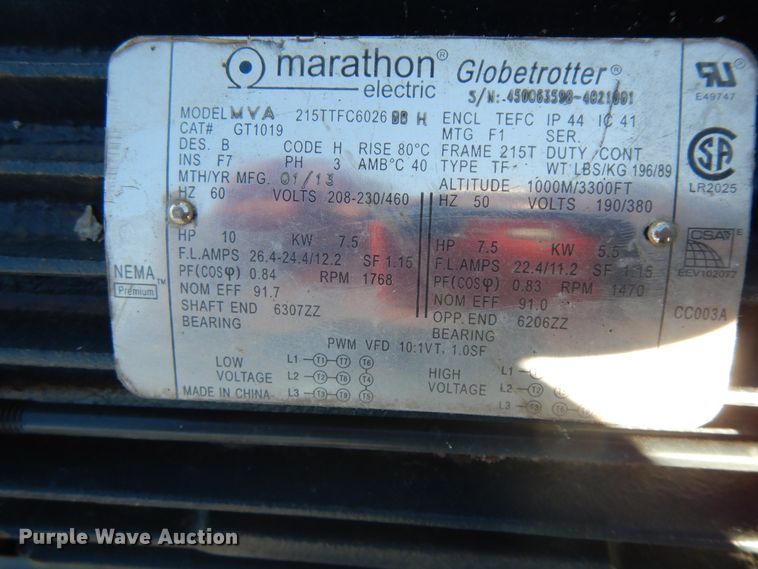 image for item DF6701 1990 Ingersoll Rand 10T3NLE10  air compressor