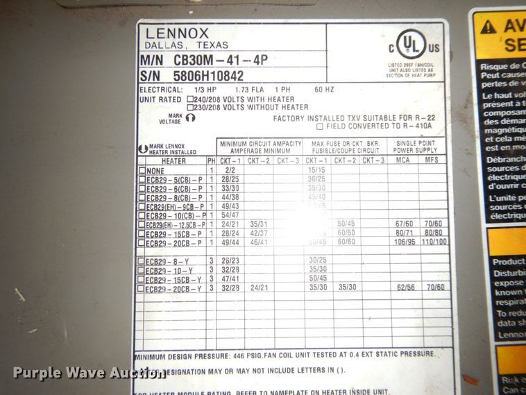 image for item DG5698 Lennox Elite heater