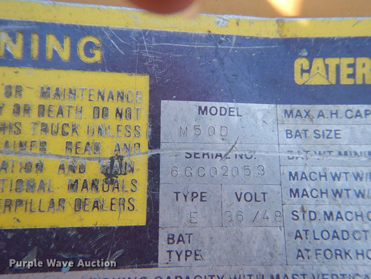 image for item DH5239 Caterpillar M50D  forklift