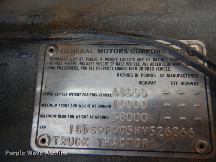 image for item DI1018 1987 GMC General  flatbed truck