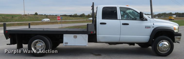 image for item DI3784 2008 Dodge Ram 5500HD  Crew Cab flatbed truck