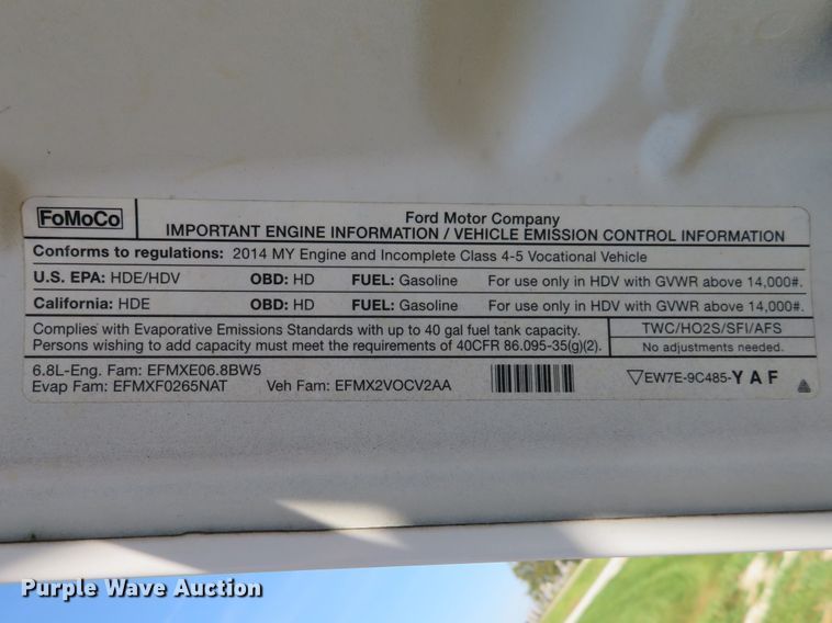 image for item DI3797 2014 Ford F450 Super Duty XL  utility truck with crane