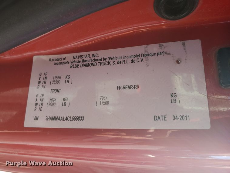 image for item DI5065 2012 International DuraStar 4300  rollback truck