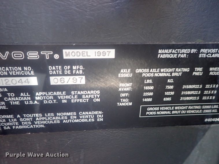 image for item DI7302 1997 Prevost H3-45  coach bus