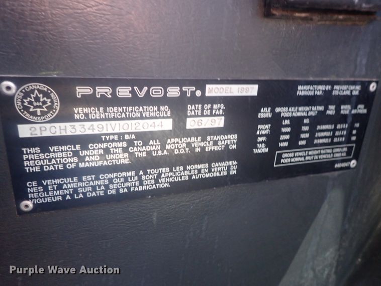 image for item DI7302 1997 Prevost H3-45  coach bus