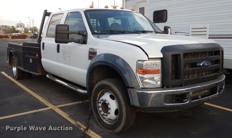 image for item DJ6916 2008 Ford F550 Super Duty XL  Crew Cab flatbed truck