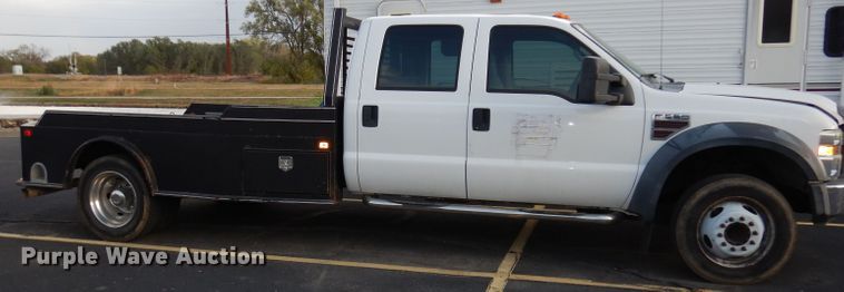 image for item DJ6916 2008 Ford F550 Super Duty XL  Crew Cab flatbed truck
