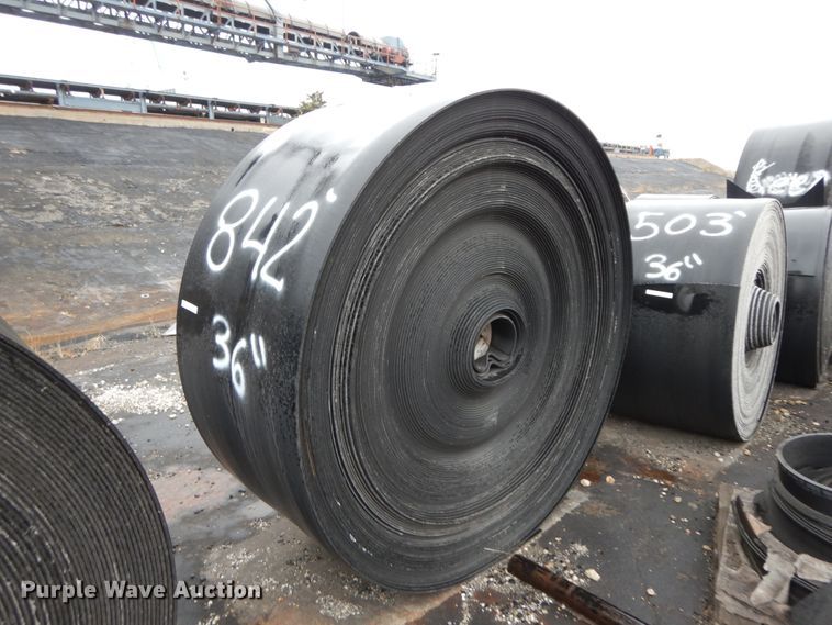 image for item FG9572 (11) rolls of 36" rubber belting