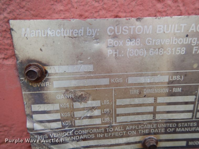 image for item FR9764 2002 Trail Tech tilt deck utility trailer