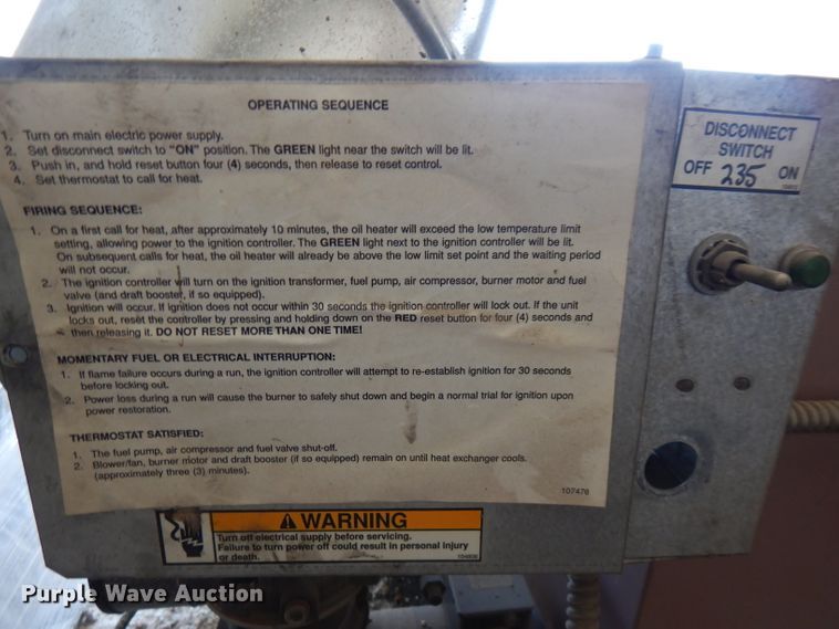 image for item FW9772 Reznor RA235 waste oil heater