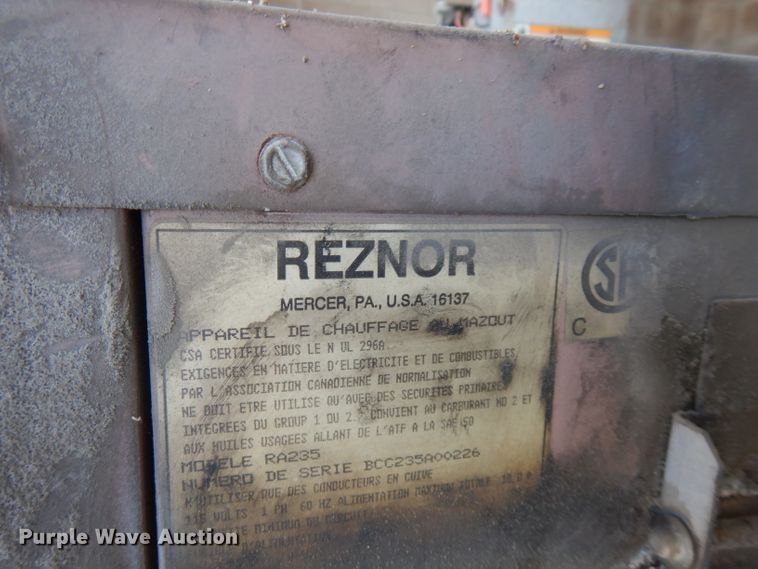 image for item FW9772 Reznor RA235 waste oil heater