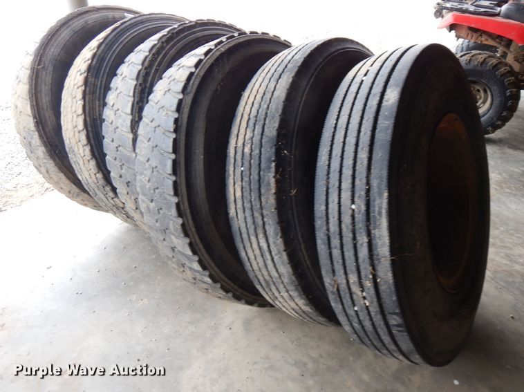 image for item FW9829 (6) 10.00R20 tires and wheels