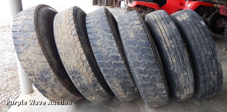 image for item FW9829 (6) 10.00R20 tires and wheels