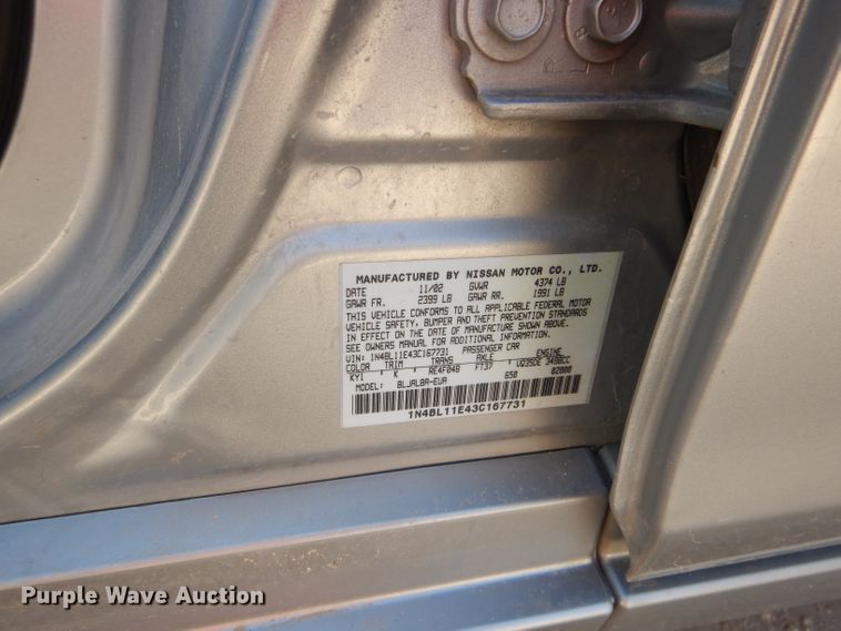 image for item HC9096 2003 Nissan Altima 3.5 SE
