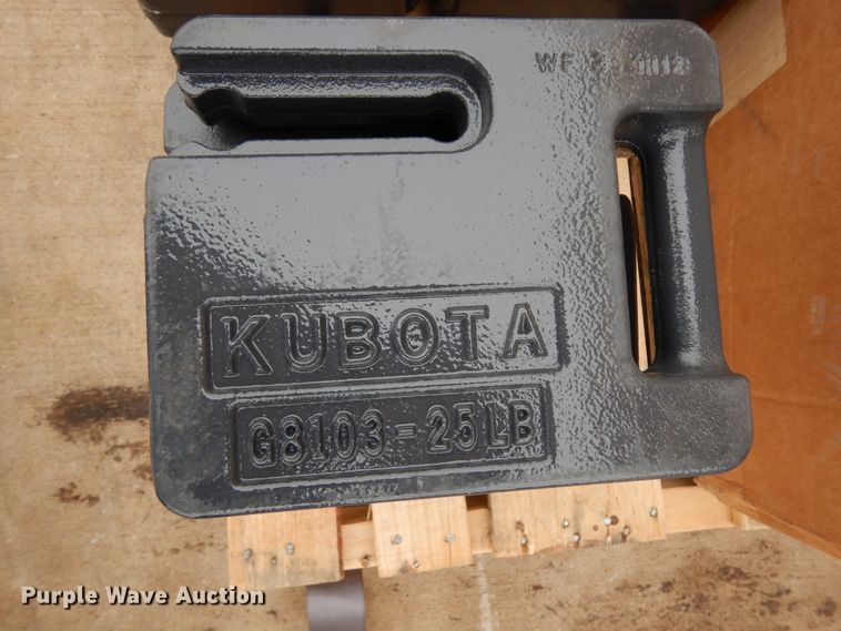 (6) Kubota G8103A suitcase weights in Grapevine, TX Item HR9595 sold