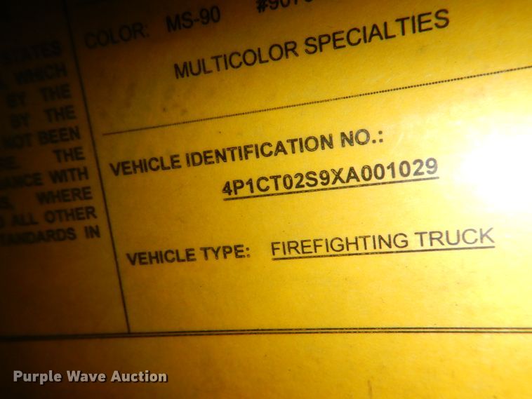 image for item HS9428 1999 Pierce  aerial platform fire truck