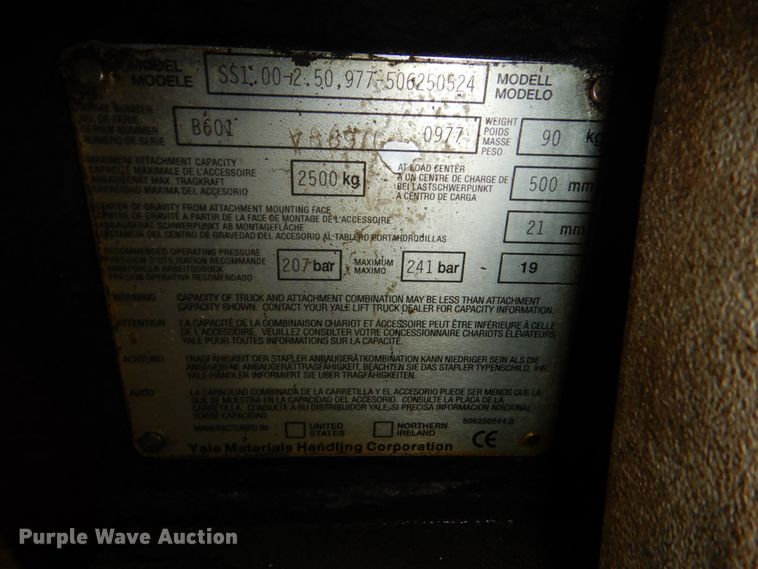 image for item HS9446 Yale ERC040RGN36TQ088  forklift