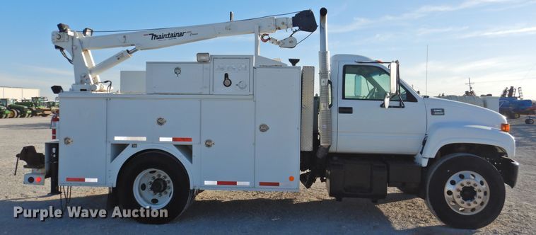 image for item HU9653 1997 GMC C6500  service truck with crane
