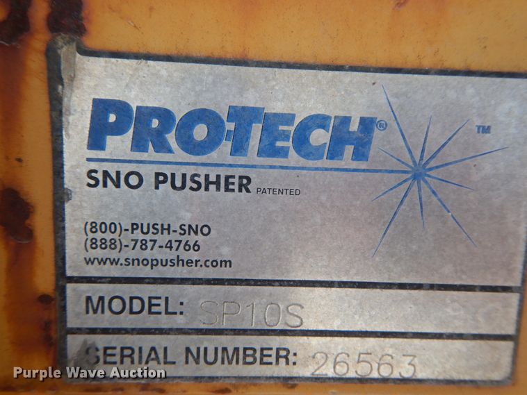 image for item HV9504 Pro Tech SP10S skid steer snow pusher