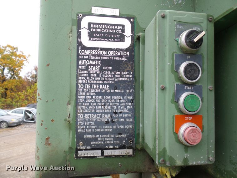 image for item DC2921 Birmingham PB6030R baler