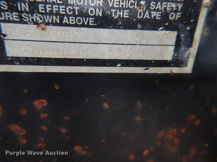 image for item DH3346 1996 Oklahoma Trailer equipment trailer