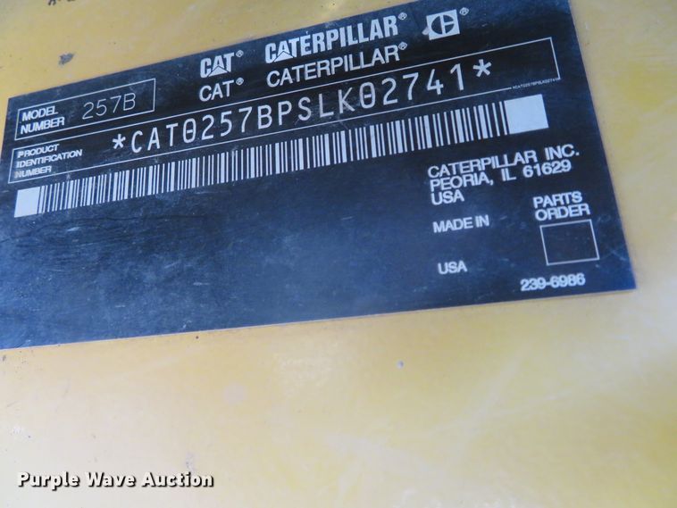 image for item DH3985 2005 Caterpillar 257B  tracked skid steer loader