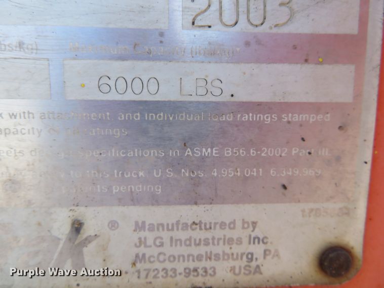 image for item DH3998 2003 SkyTrak 6042  telehandler