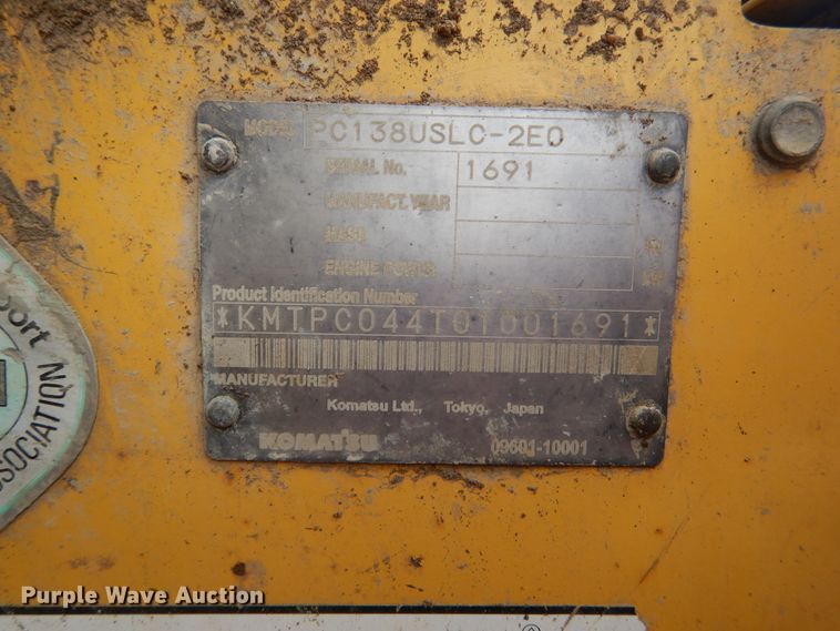 image for item DH7019 2005 Komatsu PC138USLC-2  excavator