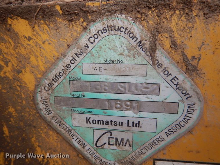 image for item DH7019 2005 Komatsu PC138USLC-2  excavator