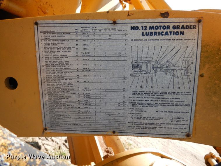 image for item DJ4406 1962 Caterpillar 12E  rigid frame motor grader
