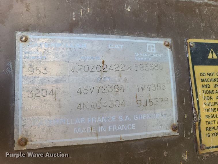 image for item DJ4415 1988 Caterpillar 953  track loader