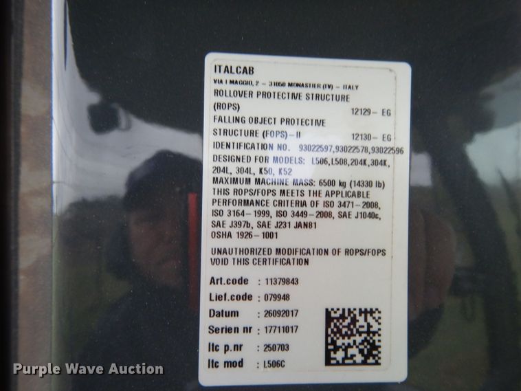 image for item DJ6663 2018 John Deere 204L  wheel loader