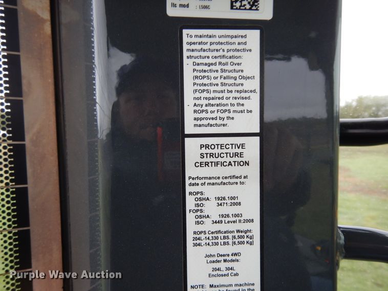 image for item DJ6663 2018 John Deere 204L  wheel loader