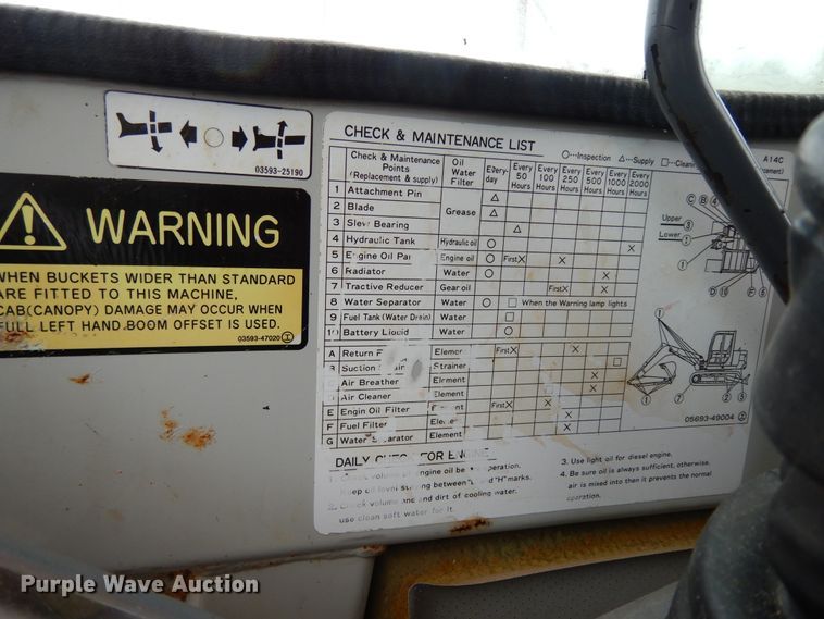 image for item DJ6670 2007 Takeuchi TB175  mini excavator