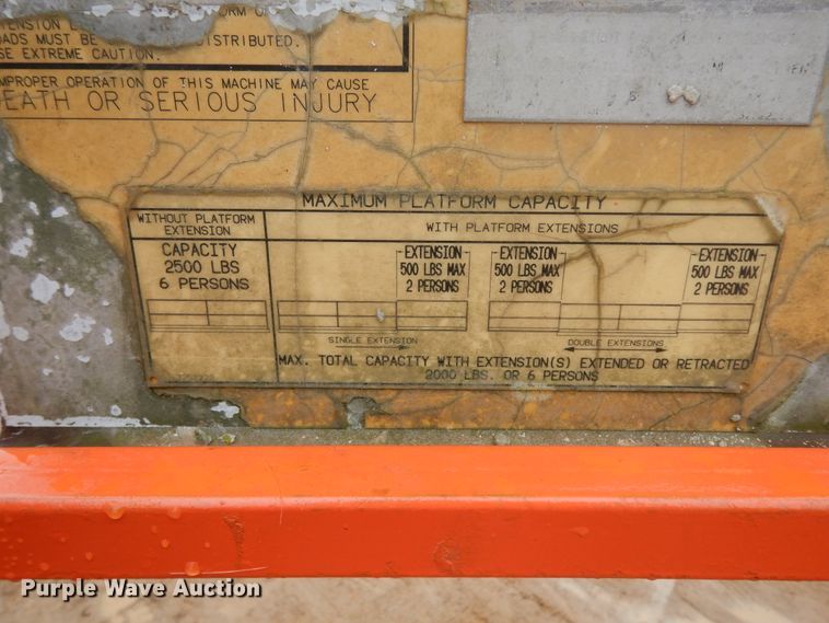 image for item DJ6671 2000 JLG 500RTS  scissor lift