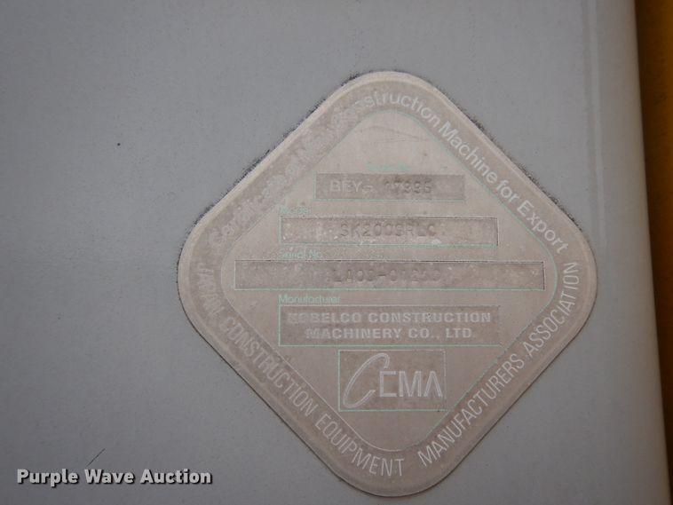 image for item DJ6675 2004 Kobelco 200SRLC  excavator