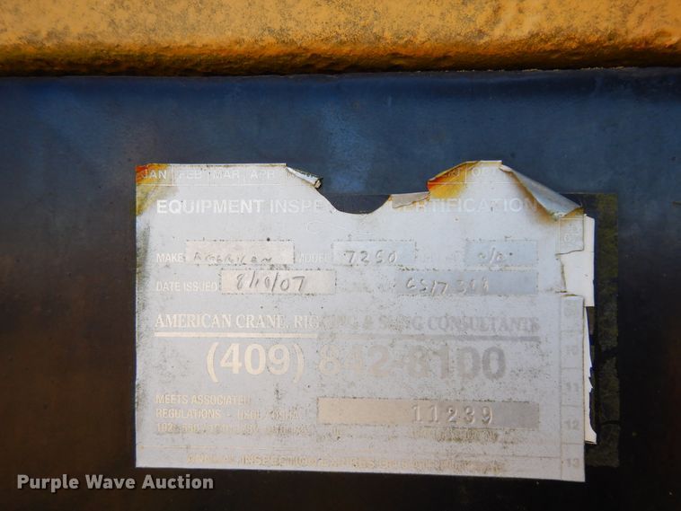 image for item DJ6696 1973 American 7250  crawler crane