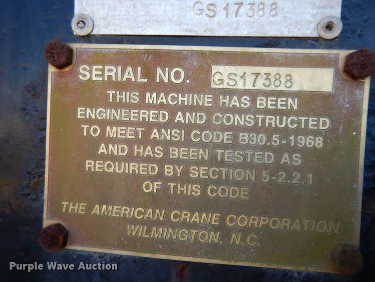 image for item DJ6696 1973 American 7250  crawler crane