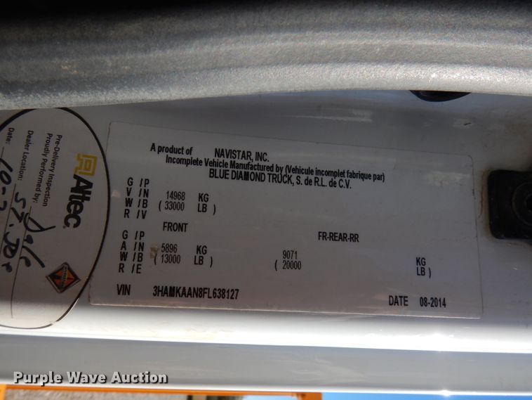 image for item DJ6922 2015 International 4400SBA  bucket truck