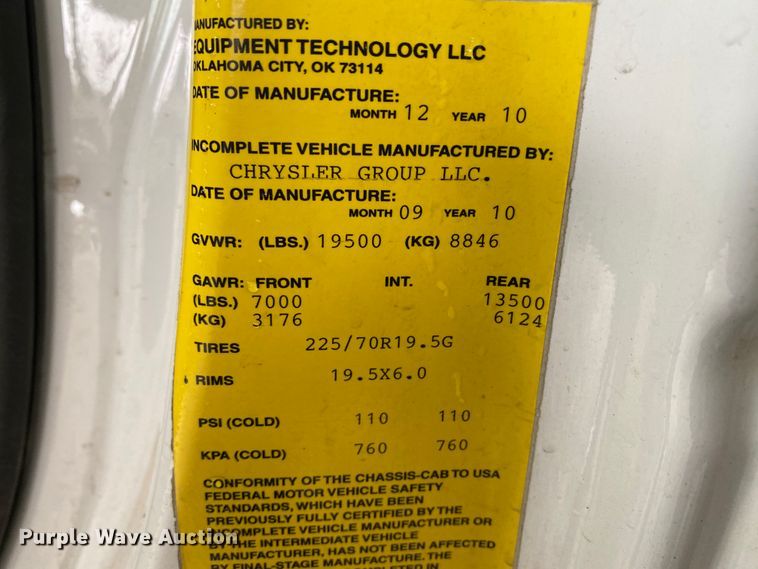 image for item HA9667 2011 Dodge Ram 5500  bucket truck