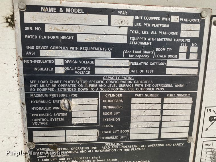 image for item HA9670 2005 International 7500  bucket truck