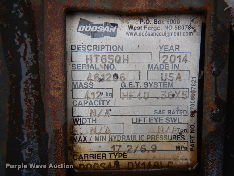 image for item HD9122 2014 Doosan DX140LCR  excavator