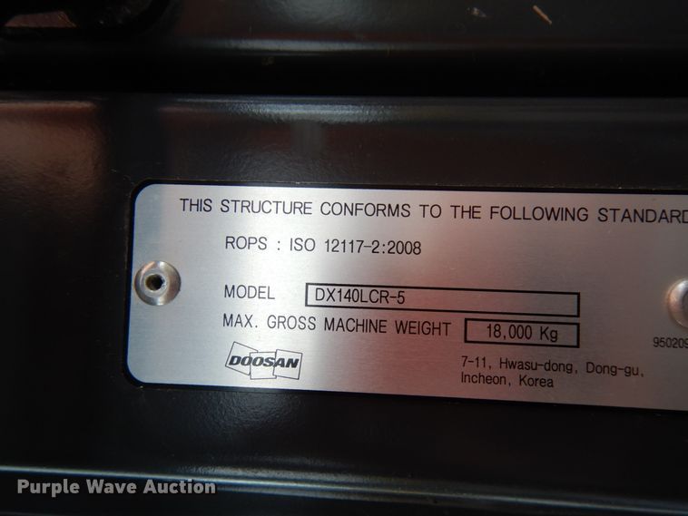 image for item HD9122 2014 Doosan DX140LCR  excavator